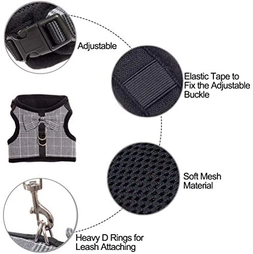 BINGPET Escape Proof Cat Harness - Adjustable Vest and Leash Set