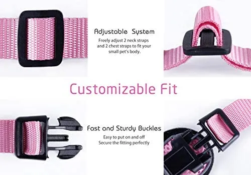 rabbitgoo - Arnés para gato para caminar, a prueba de escape, para gatos pequeños y medianos, arneses ajustables, arnés de malla suave para gatos pequeños, chaqueta de gato segura con tiras reflectantes y 1 anillo de metal