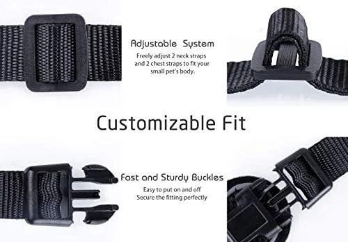 rabbitgoo - Arnés para gato para caminar, a prueba de escape, para gatos pequeños y medianos, arneses ajustables, arnés de malla suave para gatos pequeños, chaqueta de gato segura con tiras reflectantes y 1 anillo de metal