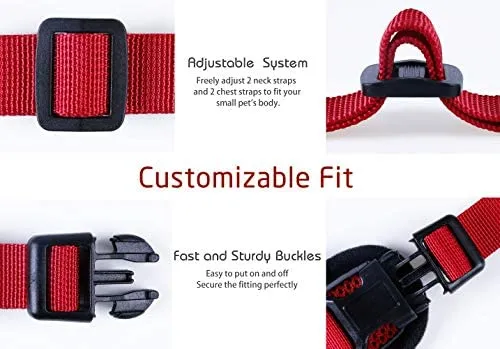 rabbitgoo - Arnés para gato para caminar, a prueba de escape, para gatos pequeños y medianos, arneses ajustables, arnés de malla suave para gatos pequeños, chaqueta de gato segura con tiras reflectantes y 1 anillo de metal