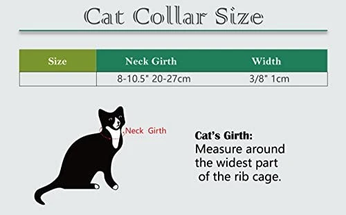 KOOLTAIL - Collar de terciopelo elástico de seguridad para gato, con cristales y campana, 20,32 a 10.5 in