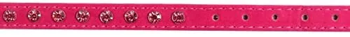 KOOLTAIL - Collar de terciopelo elástico de seguridad para gato, con cristales y campana, 20,32 a 10.5 in