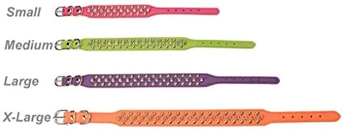 Collares para mascotas Aolove con pinchos y tachuelas, ajustable, piel sintética