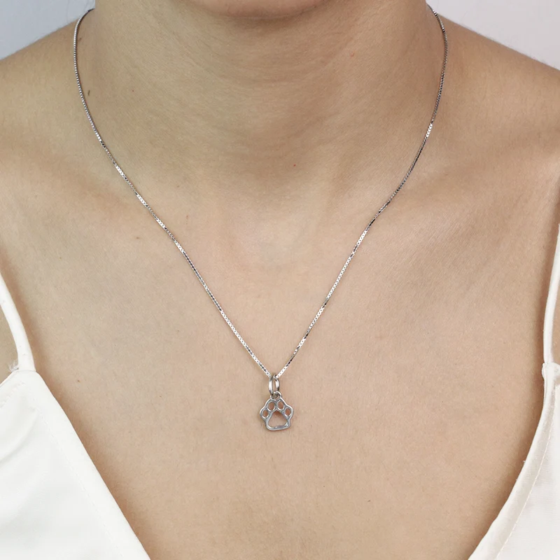 Colgante de Plata 925 con Huella de Perro