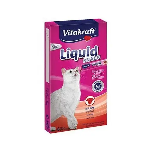 Vitakraft Cat Liquid Snack Ternera con Inulina 90 g