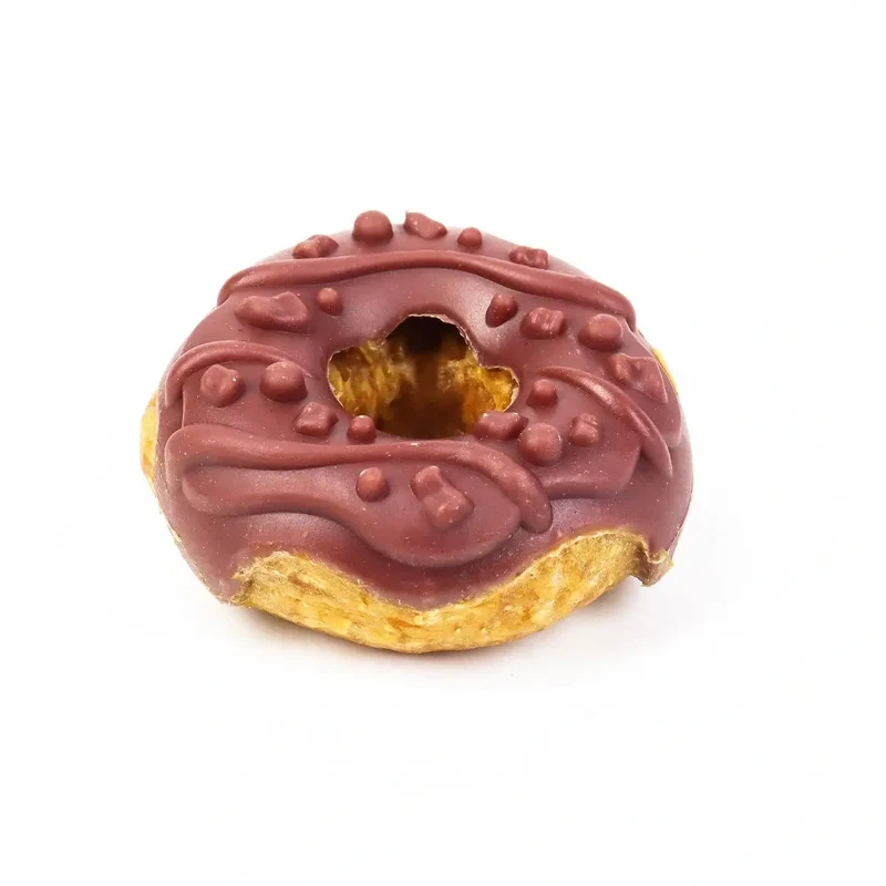 Snack Donut Pollo Glaseado de Arándanos 7 cm
