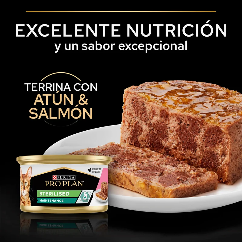 Pro Plan Cat Sterilised Salmón y Atún Pack 12X85 g