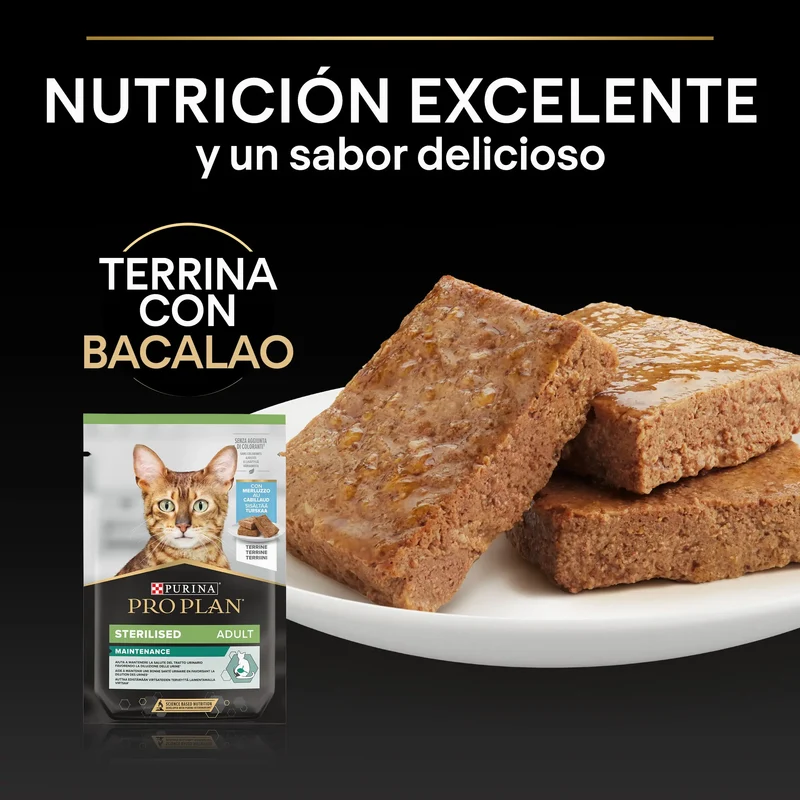 Pro Plan Cat Sobre Sterilised Bacalao Pack 10x75 g