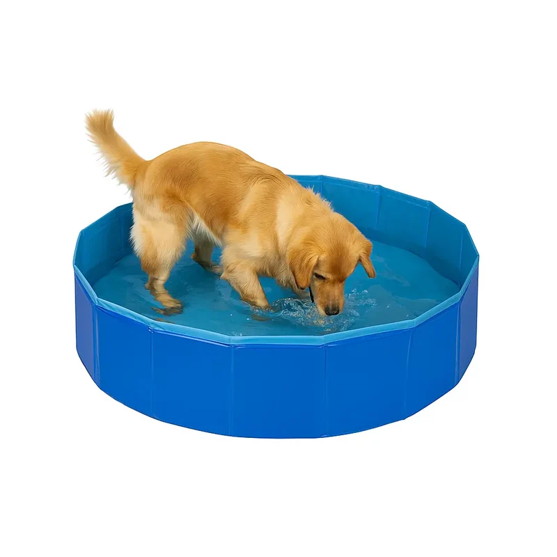 Piscina Plegable para Perros 120 cm Bañera Antideslizante Portátil Wouapy