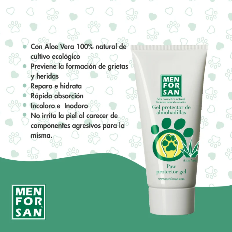 GEL PROTECTOR ALMOHADILLAS PATAS MENFORSAN PERROS Y GATOS 60 ML