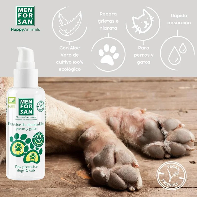 GEL PROTECTOR ALMOHADILLAS PATAS MENFORSAN PERROS Y GATOS 60 ML