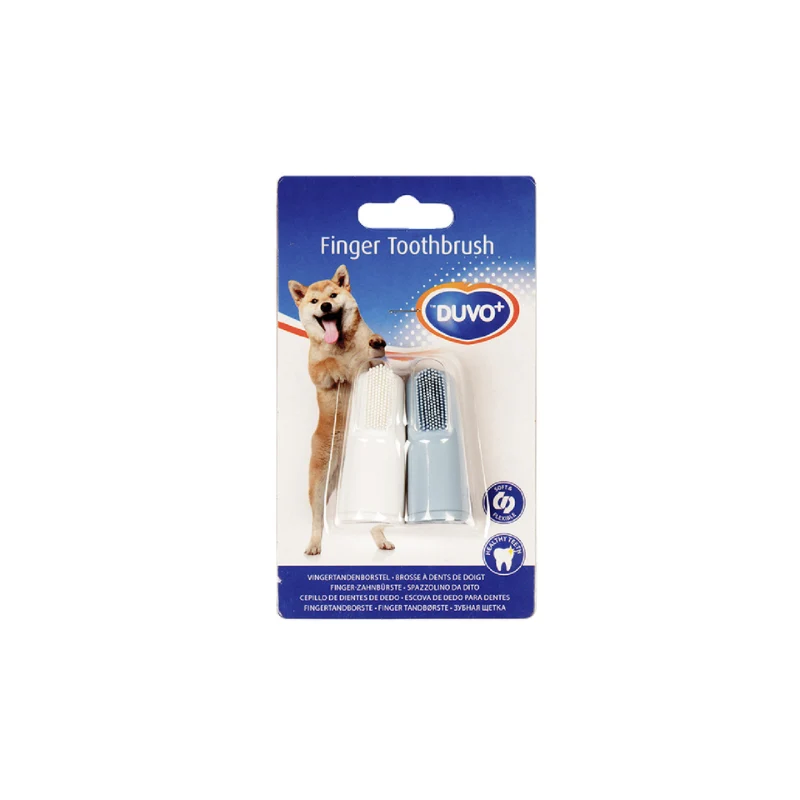 CEPILLO DE DIENTES PERROS DEDAL (2 UNIDADES) DUVO
