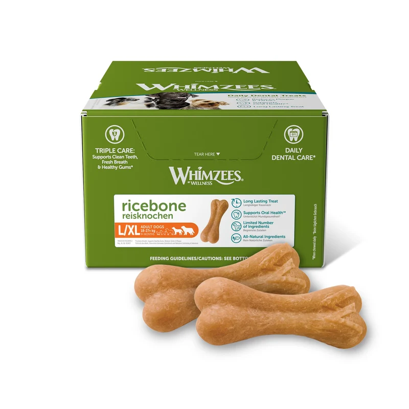Whimzees Hueso con Arroz Snack para Perros