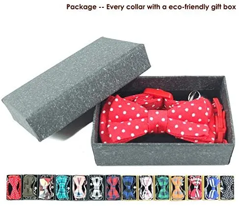 Collar de gato con capucha y pajarita, diseño a cuadros ajustable de seguridad Kitty Kitten Collares (6.8-10.8in)