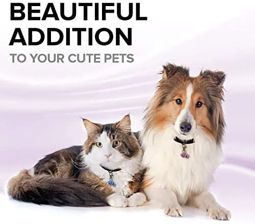 Collar de gato de campanas, Paquete de 24, campanas, cascabeles de o suave, mascota para el entrenamiento de, colores (rojo, azul, naranja, verde, rosa, púrpura), juego de collares, BeMIX Pets