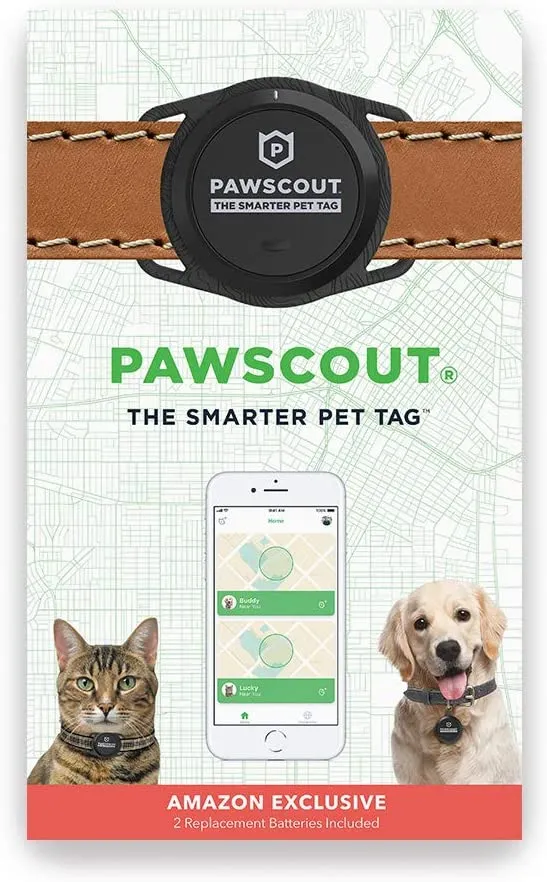 Pawscout - Registro inteligente para mascotas (Bluetooth, no GPS), perfil médico, correa virtual para mascotas al aire libre, rastreador de caminos, puntos de interés para mascotas, sin tasas mensuales