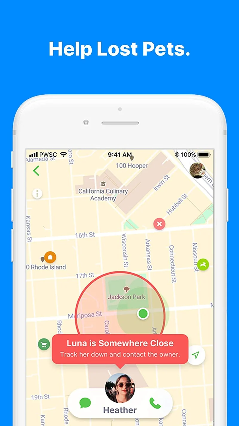 Pawscout - Registro inteligente para mascotas (Bluetooth, no GPS), perfil médico, correa virtual para mascotas al aire libre, rastreador de caminos, puntos de interés para mascotas, sin tasas mensuales