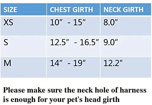 Soft Mesh Dog Cat Harness No Pull Comfort Padded Vest for Small Pet Cat and Puppy