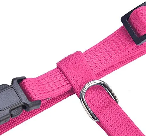 Arnés ajustable de nailon para gatos con correa negro PUPTECK.