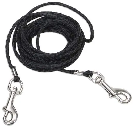 Coastal Pet Products ccp31115blk Nylon Trenzado Poly Cat Tie Out, 15-Feet, Black, Negro
