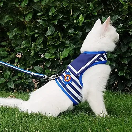 Arnés de gato con correa, ajustable para gatos, chaleco acolchado para gatos