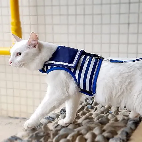 Arnés de gato con correa, ajustable para gatos, chaleco acolchado para gatos