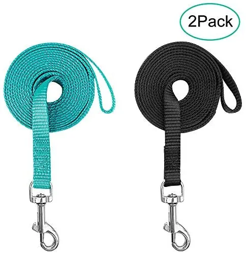 Correa de nailon para gatos de rabbitgoo, fácil de controlar, ligera, duradera, con clip giratorio de 360 grados, correas de entrenamiento para gatos pequeños y medianos, 59 pulgadas, 2 unidades