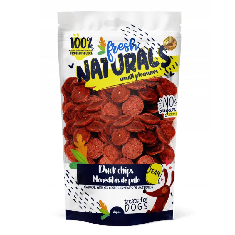 SNACK NATURAL PERROS MONEDAS DE PATO FRESH 10 x 100 GR