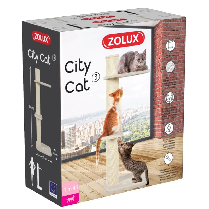 Zolux Árbol Rascador City Cat 2 y 3 Poste para Gatos