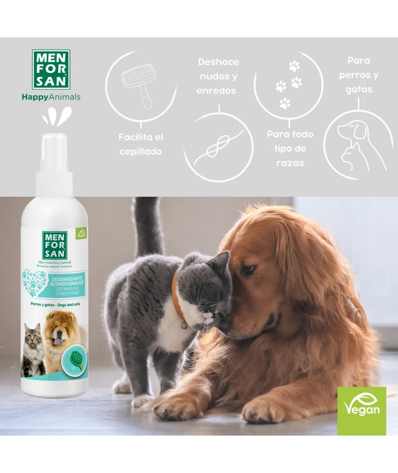 Menforsan Desenredante Acondicionador para Perros y Gatos