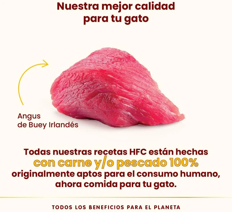 Almo Nature HFC Complete Sterilized Ternera Angus de Buey Irlandés Tarrina Comida Húmeda para Gatos