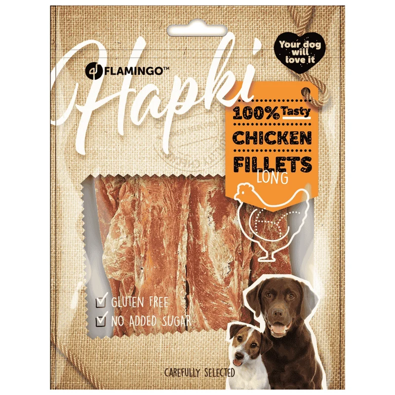 Flamingo Hapki Filetes Largos de Pollo Snack para Perros