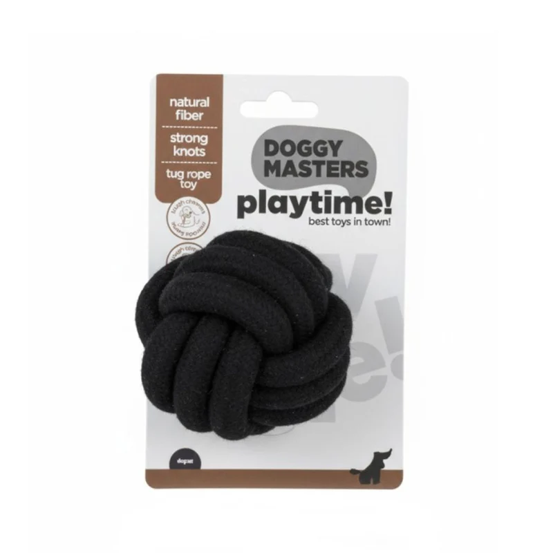 Doggy Masters Pelota de Cuerda Negra