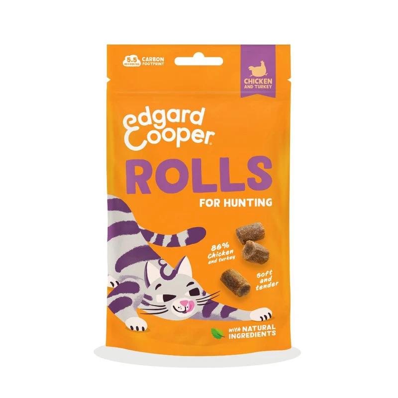 Edgard & Cooper Cat Rolls - Pollo y Pavo 45g
