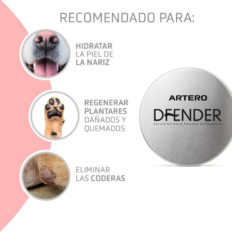 🐾 Artero Dfender Crema Reparadora 100 ml | Almohadillas, Nariz y Coderas para Perros y Gatos
