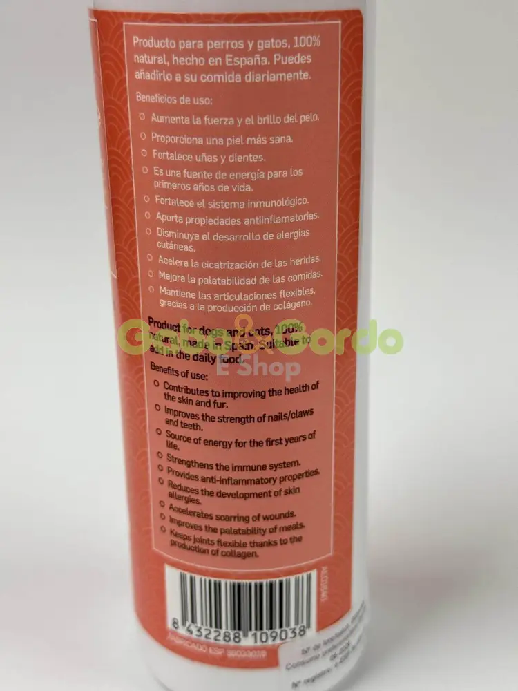 GLORIA Aceite de Salmón para Perros y Gatos | Suplemento 100% Natural con Omega 3 y 6