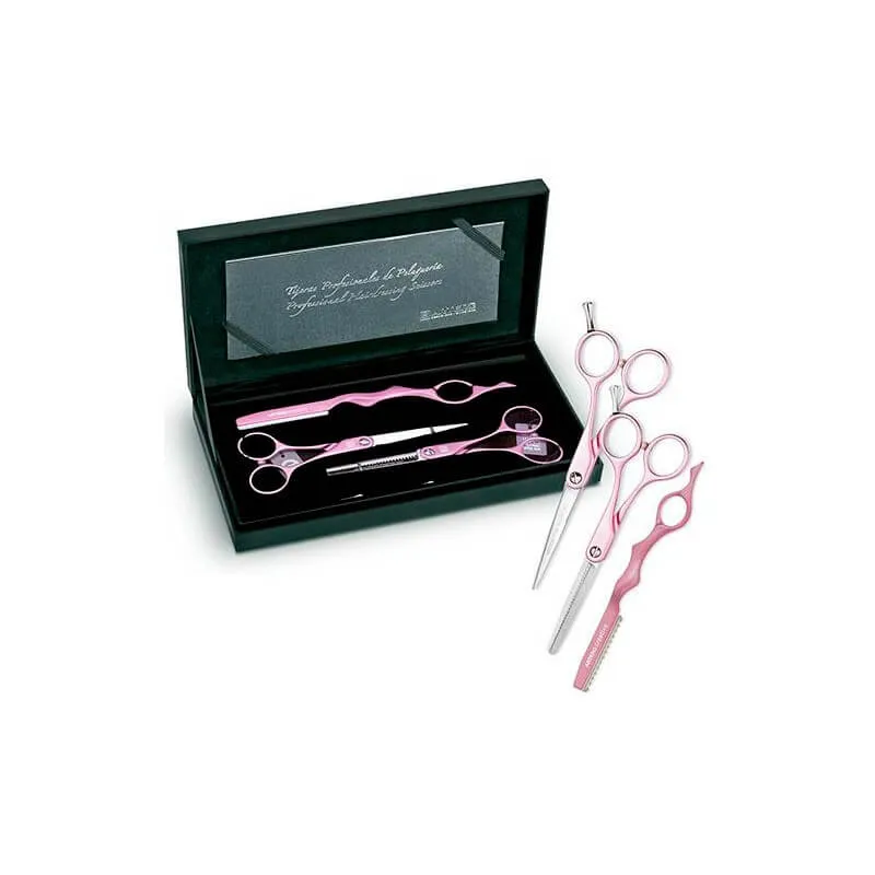 ✂️ Set Tijeras de Peluquería Profesional Artero Symetric Pink 3 Piezas – 5,5" | Estilo, Precisión y Elegancia