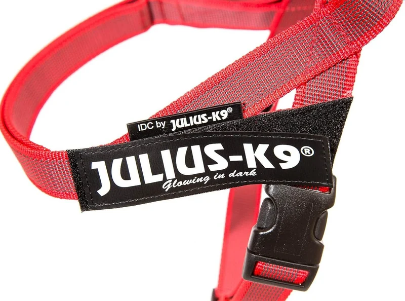 JULIUS K9 IDC Arnés Cinta Grey y Rojo para perros