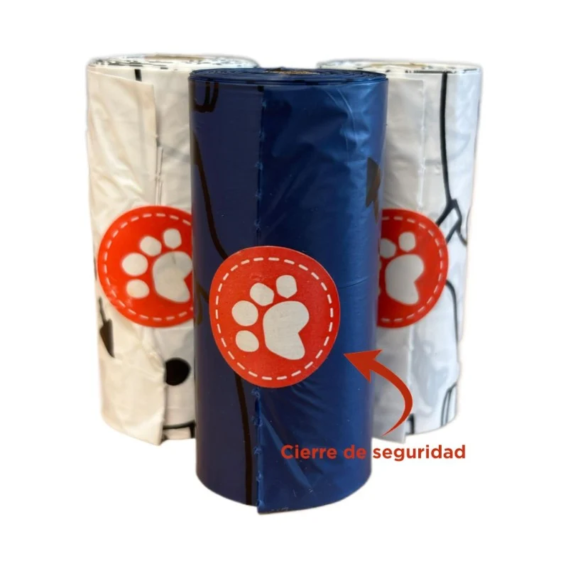 PooBags Reciclables 18 Rollos Azul/Blanco