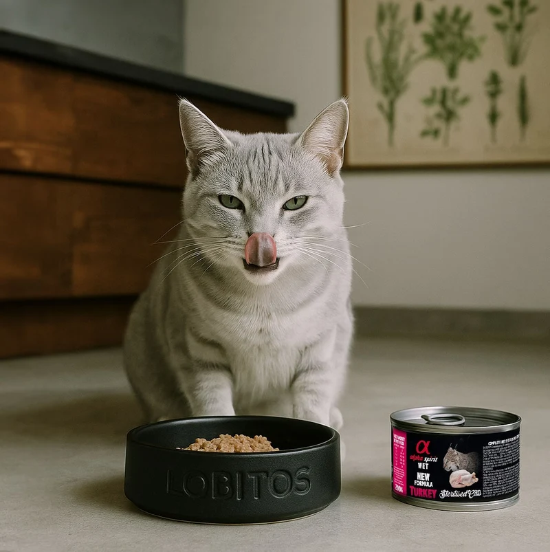 Alpha Spirit Cat Lata de Pavo para Gatos Esterilizados