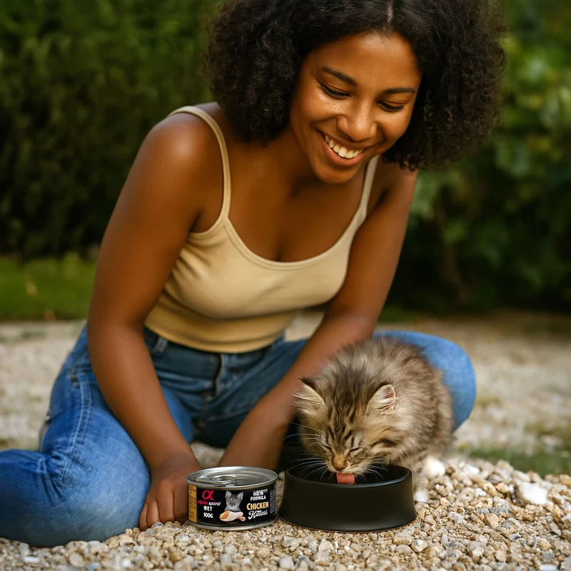 Alpha Spirit Cat Lata de Pollo para Kittens