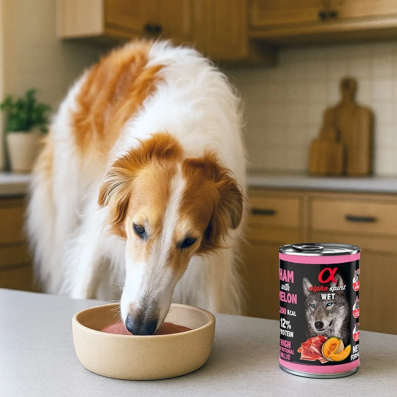 Alpha Spirit Dog Lata Jamón con Melón