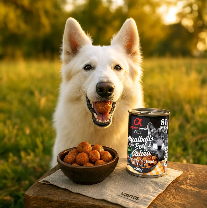 Alpha Spirit Dog Lata Albóndigas de Ternera y Salvia