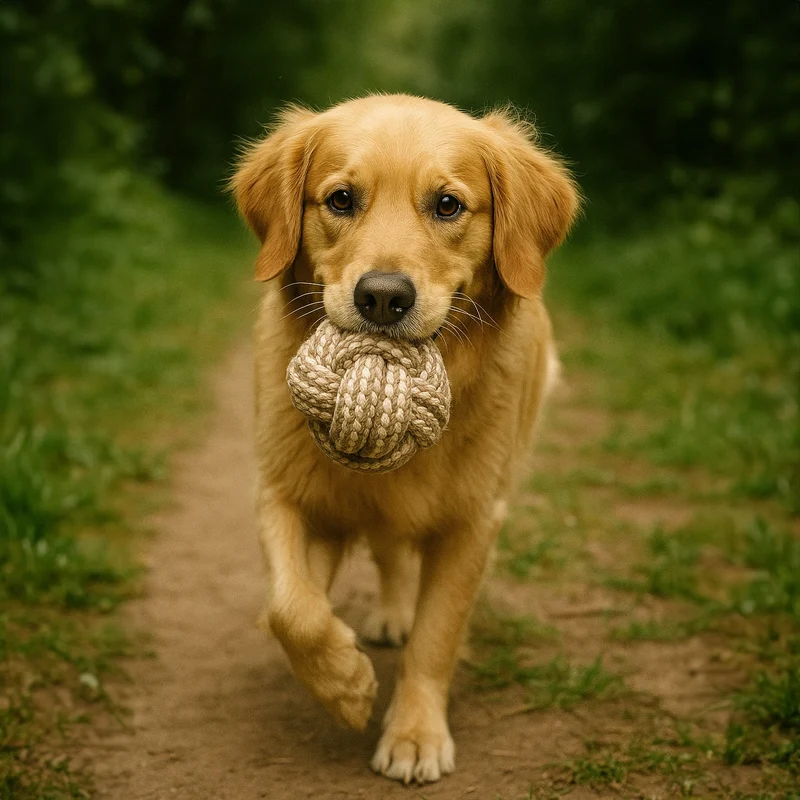 DoggyMasters Organics Pelota cuerda Yute