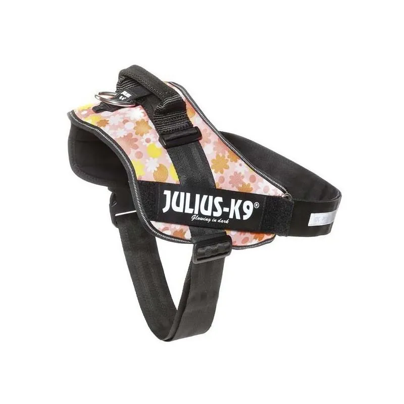 🌸 JULIUS K9 IDC Powerharness Rosa Flores | Arnés ergonómico para perro