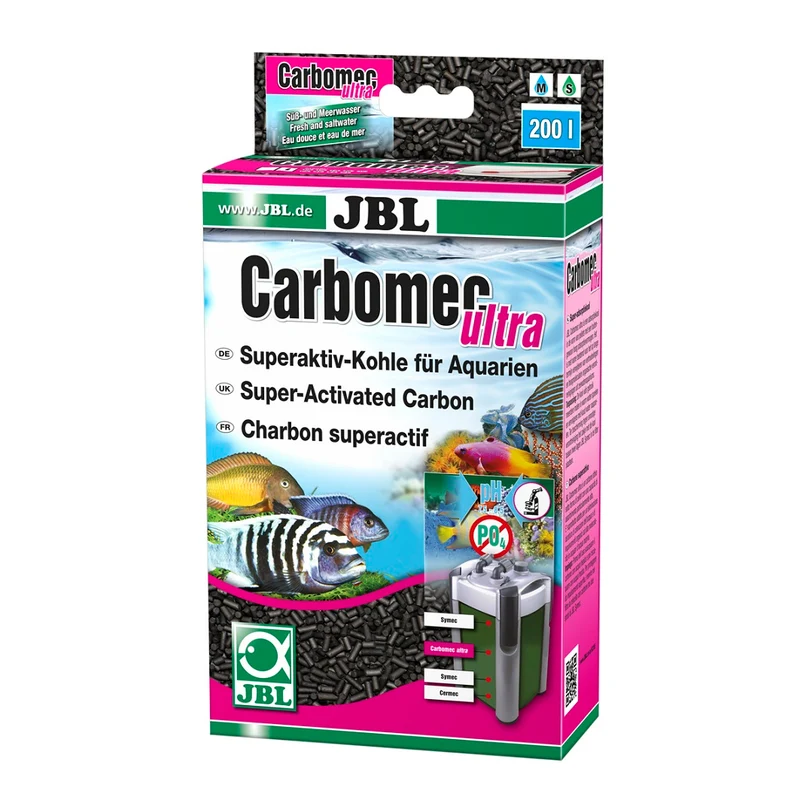 JBL Carbomec Ultra 500 | Carbón granulado ultra activo para acuarios marinos y de agua dulce