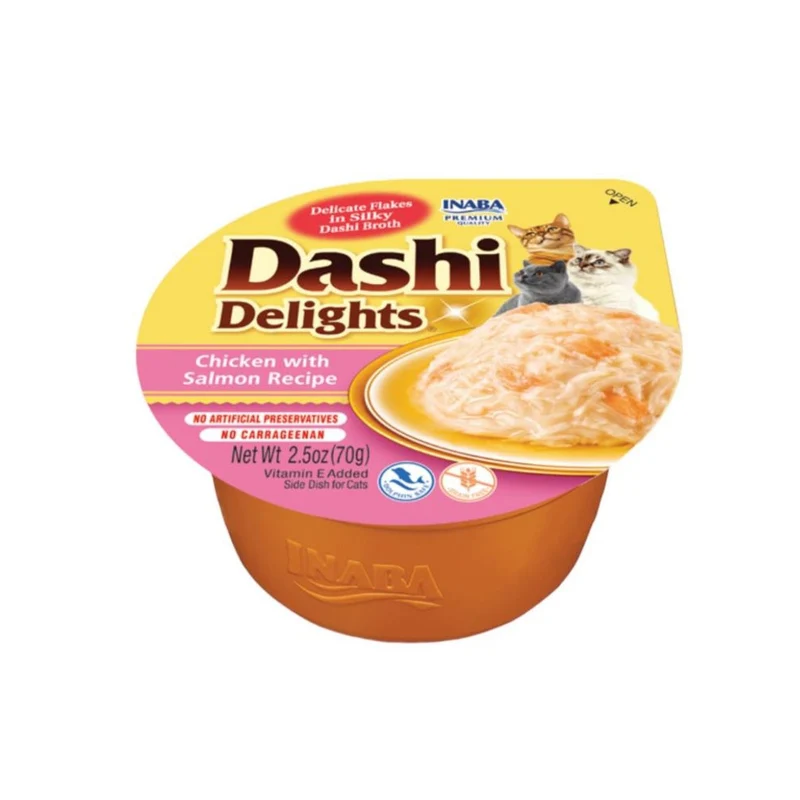 Inaba Cat Churu Dashi Pollo y Salmón 70g