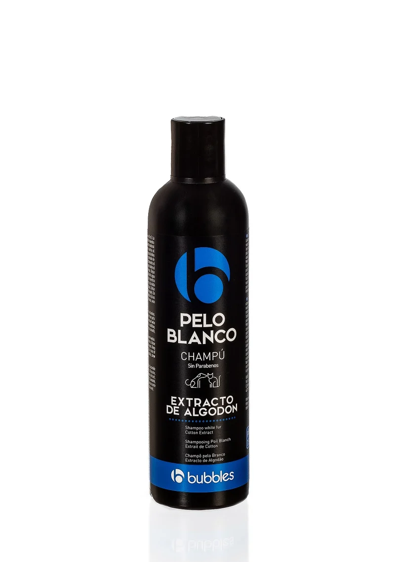 Champú para Pelo Blanco con Extracto de Algodón para Mascotas | Bubbles