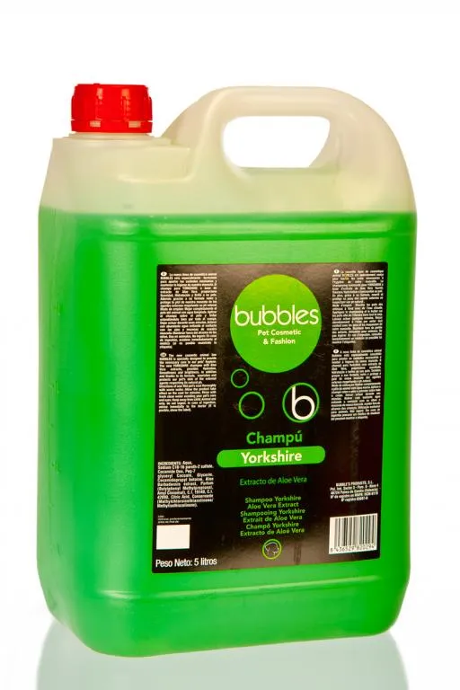 Champú Yorkshire Aloe Vera para Mascotas | BUBBLES - Cuidado Natural para Pelaje Largo