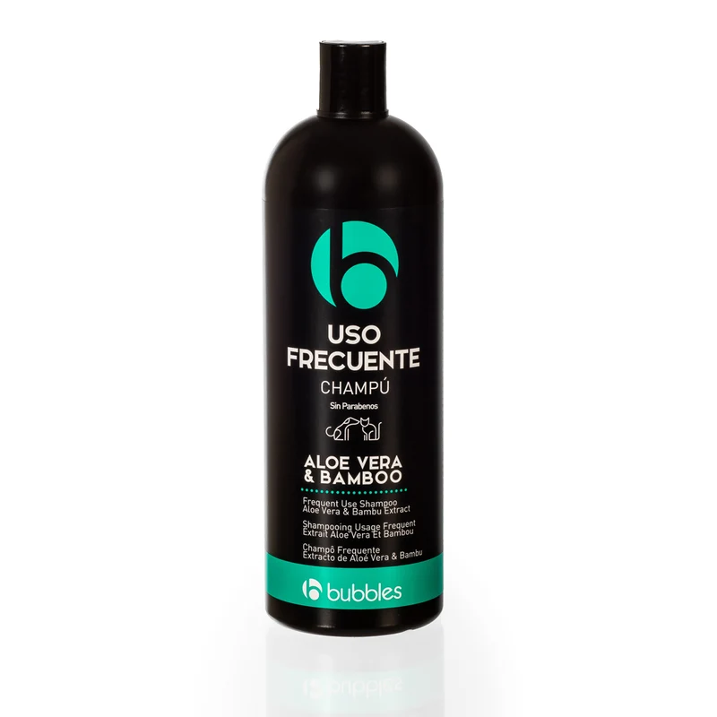 BUBBLES Champú Uso Frecuente Aloe & Bambú para Perros | Cuidado Natural y Refrescante